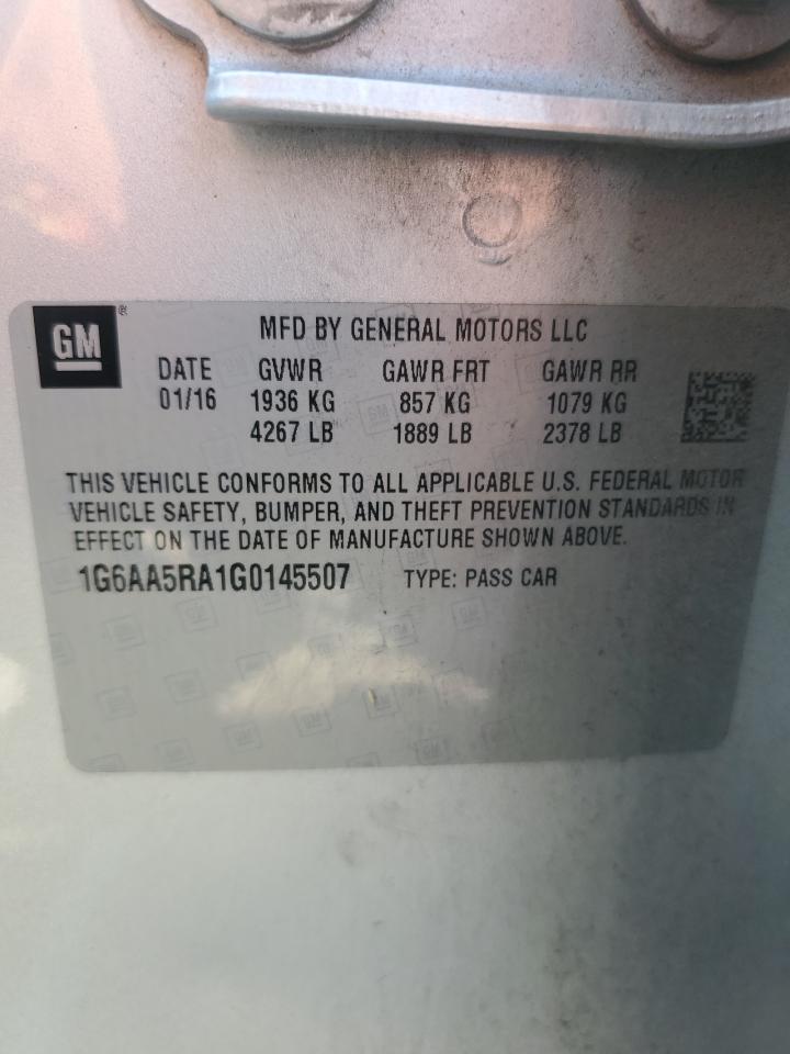 2016 Cadillac Ats VIN: 1G6AA5RA1G0145507 Lot: 68458025