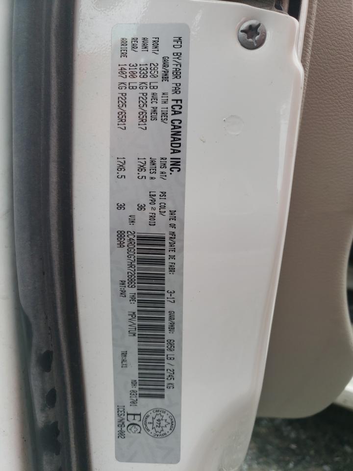 2017 Dodge Grand Caravan Crew VIN: 2C4RDGDG7HR726869 Lot: 66949715