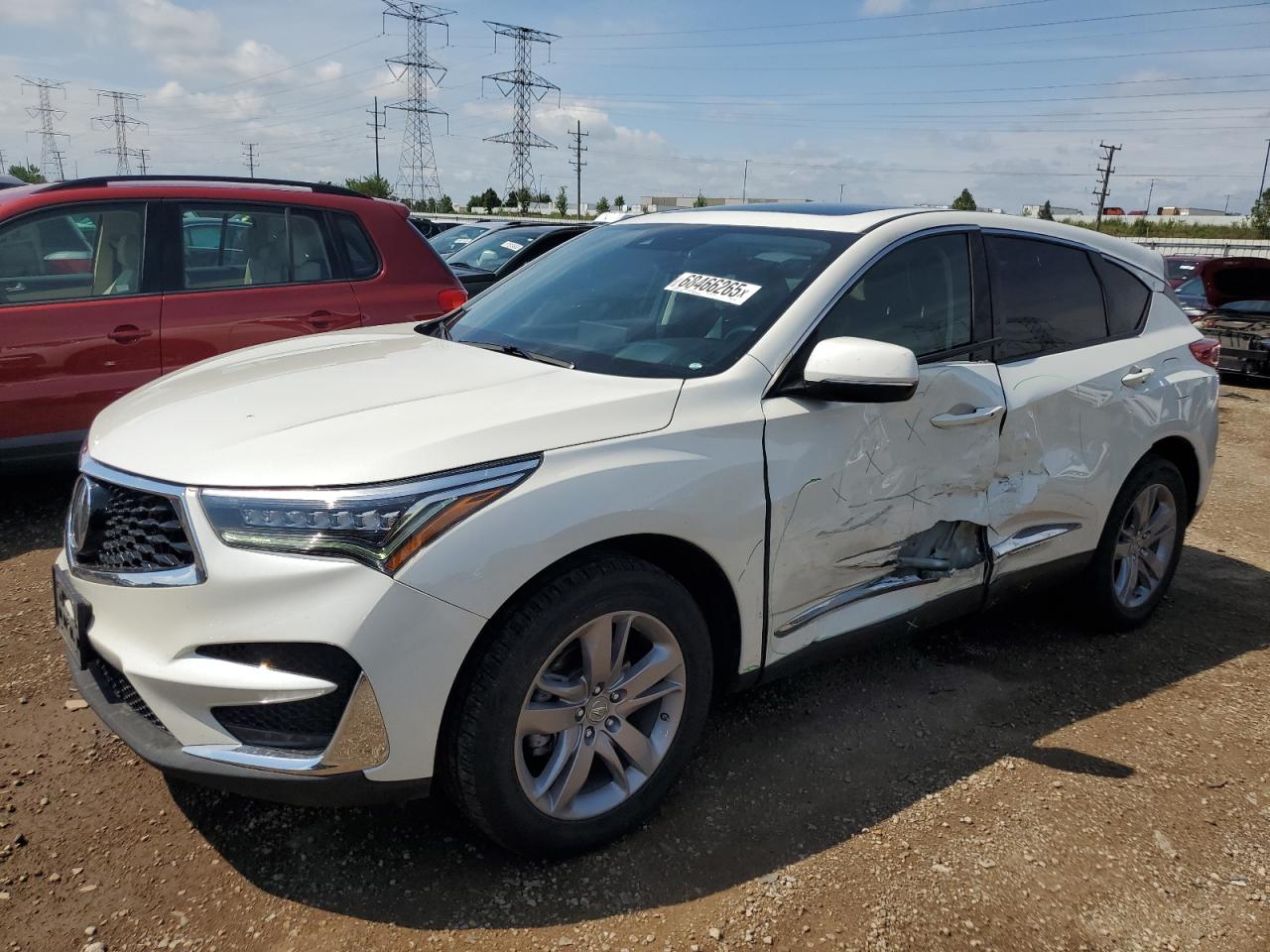 2019 Acura Rdx Advance white null gas 5J8TC2H77KL016152 photo #1