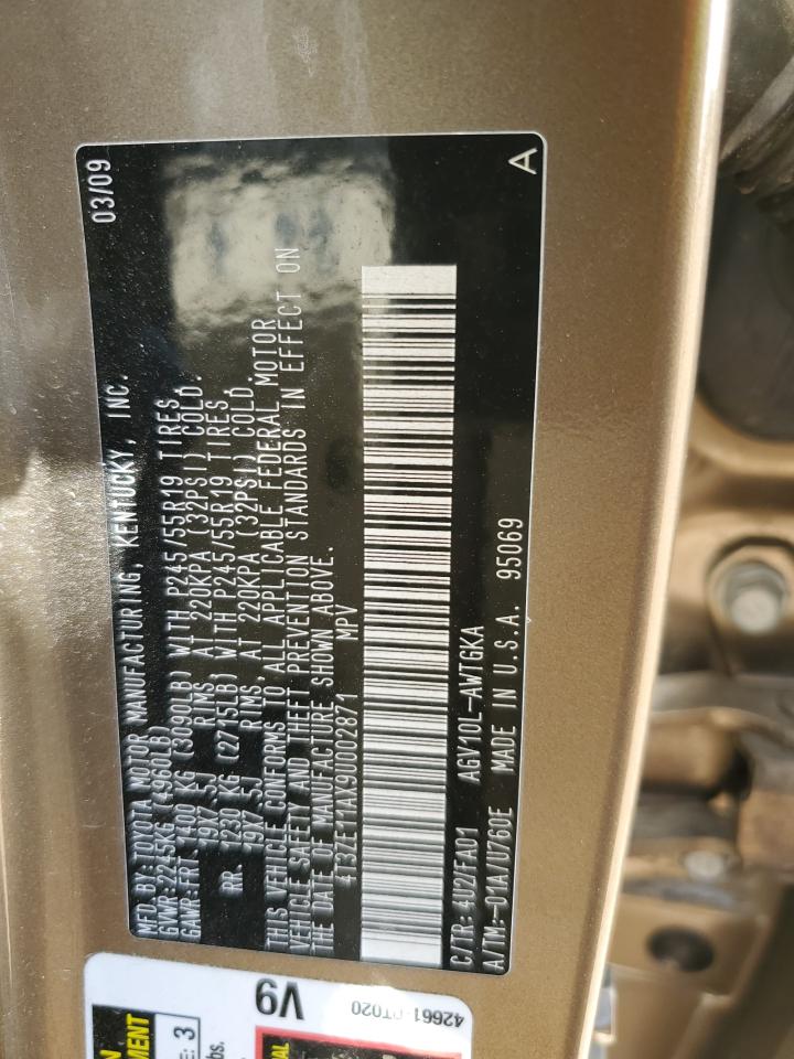 2009 Toyota Venza VIN: 4T3ZE11AX9U002871 Lot: 68328265