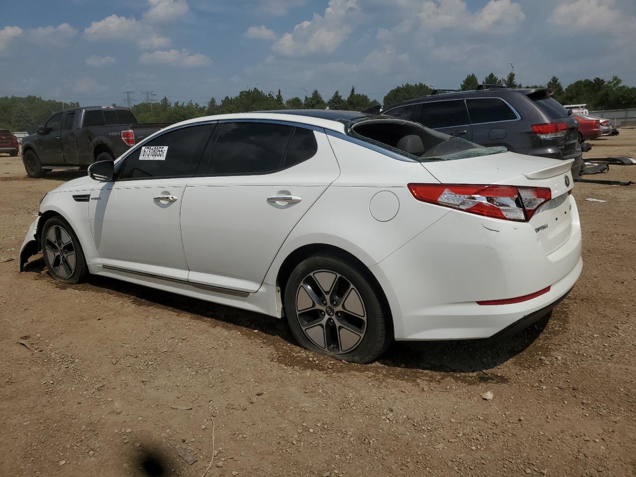 2013 Kia Optima Hybrid white null hybrid KNAGM4AD2D5046849 photo #3