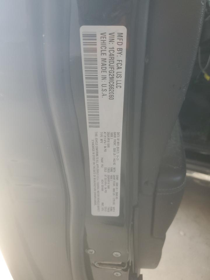 2021 Dodge Durango Pursuit VIN: 1C4RDJFG2MC662060 Lot: 69851555