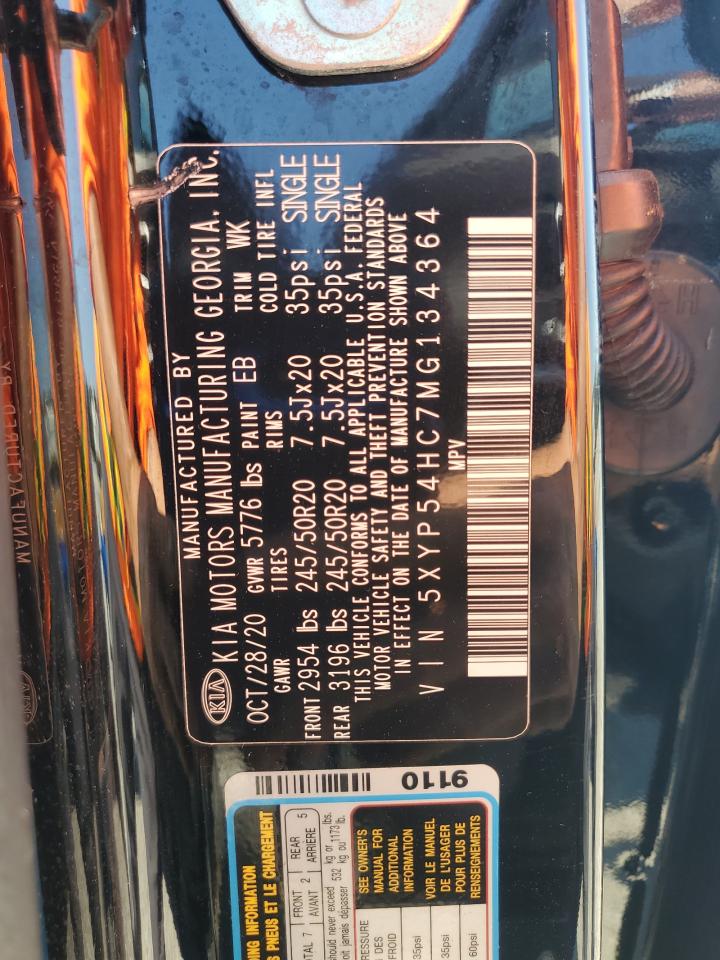 2021 Kia Telluride Sx VIN: 5XYP54HC7MG134364 Lot: 68093115