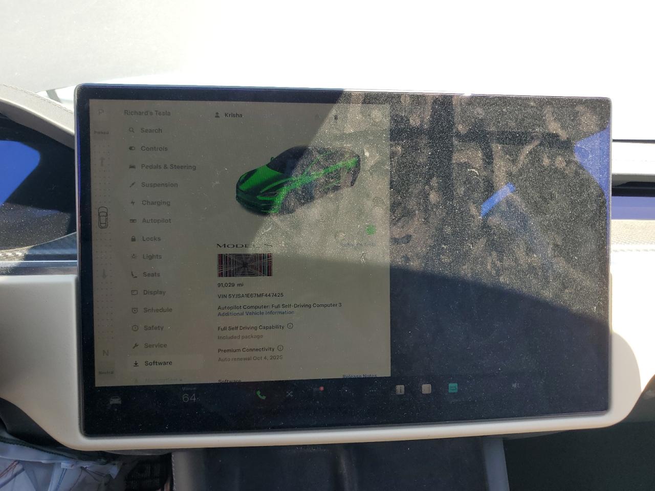 2021 Tesla Model S VIN: 5YJSA1E67MF447425 Lot: 69418465