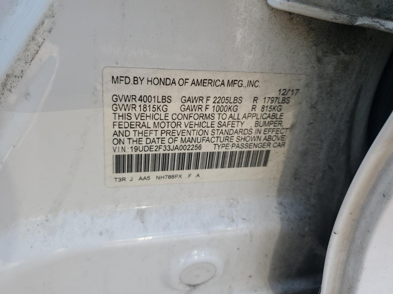 2018 Acura Ilx Base Watch Plus VIN: 19UDE2F33JA002256 Lot: 67171945