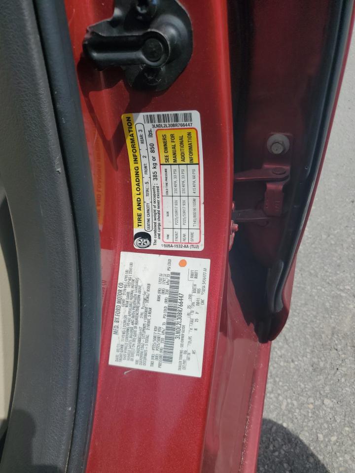 2011 Lincoln Mkz Hybrid VIN: 3LNDL2L30BR766447 Lot: 66835975