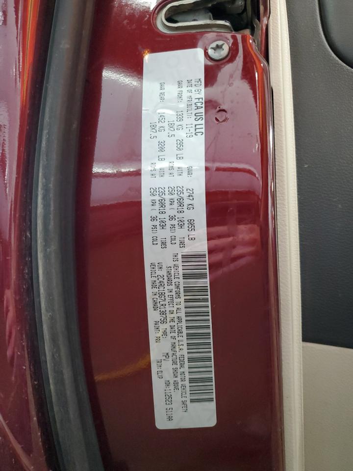 2020 Chrysler Pacifica Touring L VIN: 2C4RC1BG7LR138756 Lot: 70178995