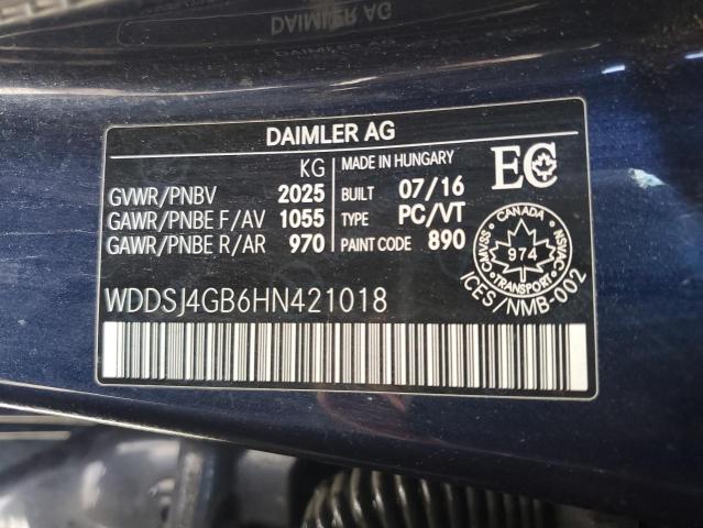 2017 MERCEDES-BENZ CLA 250 4MATIC  