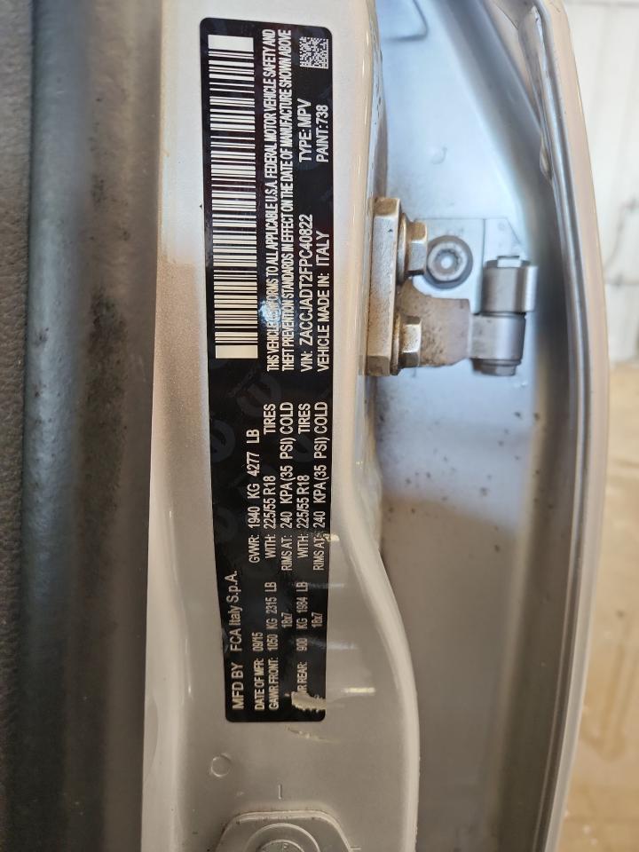 2015 Jeep Renegade Limited VIN: ZACCJADT2FPC40822 Lot: 70655425