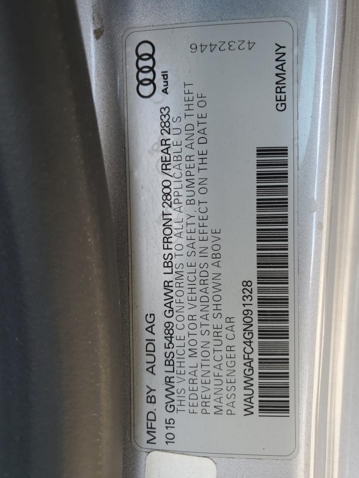 2016 Audi A7 Premium Plus VIN: WAUWGAFC4GN091328 Lot: 69289325