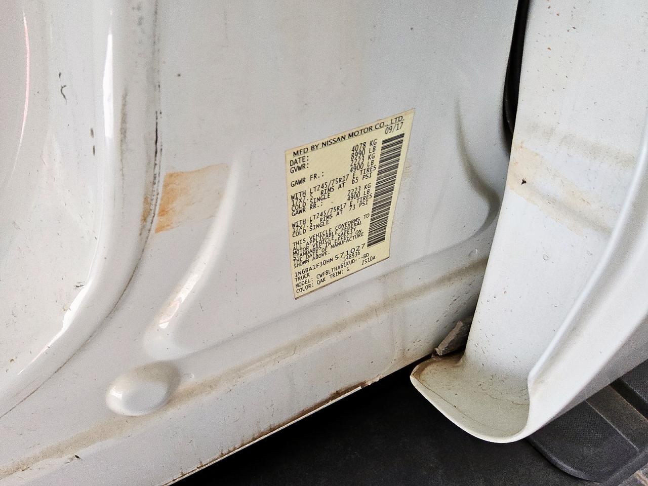 2017 Nissan Titan Xd Sv VIN: 1N6BA1F30HN571027 Lot: 66615575