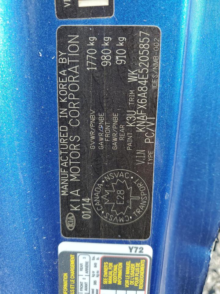 2014 Kia Forte Ex VIN: KNAFX6A84E5205857 Lot: 69859365