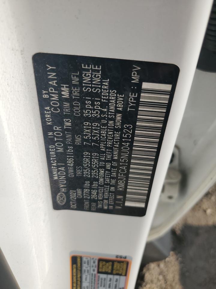 2022 Hyundai Tucson Sel Convenience VIN: KM8JFCA15NU041523 Lot: 70531305