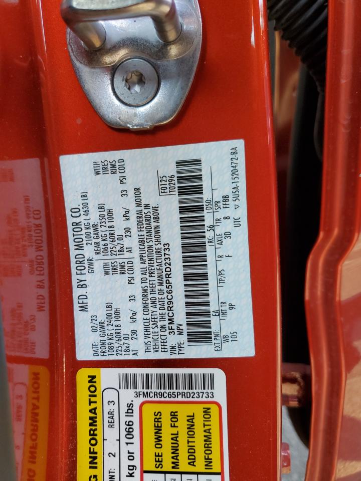 2023 Ford Bronco Sport Outer Banks VIN: 3FMCR9C65PRD23733 Lot: 67988075