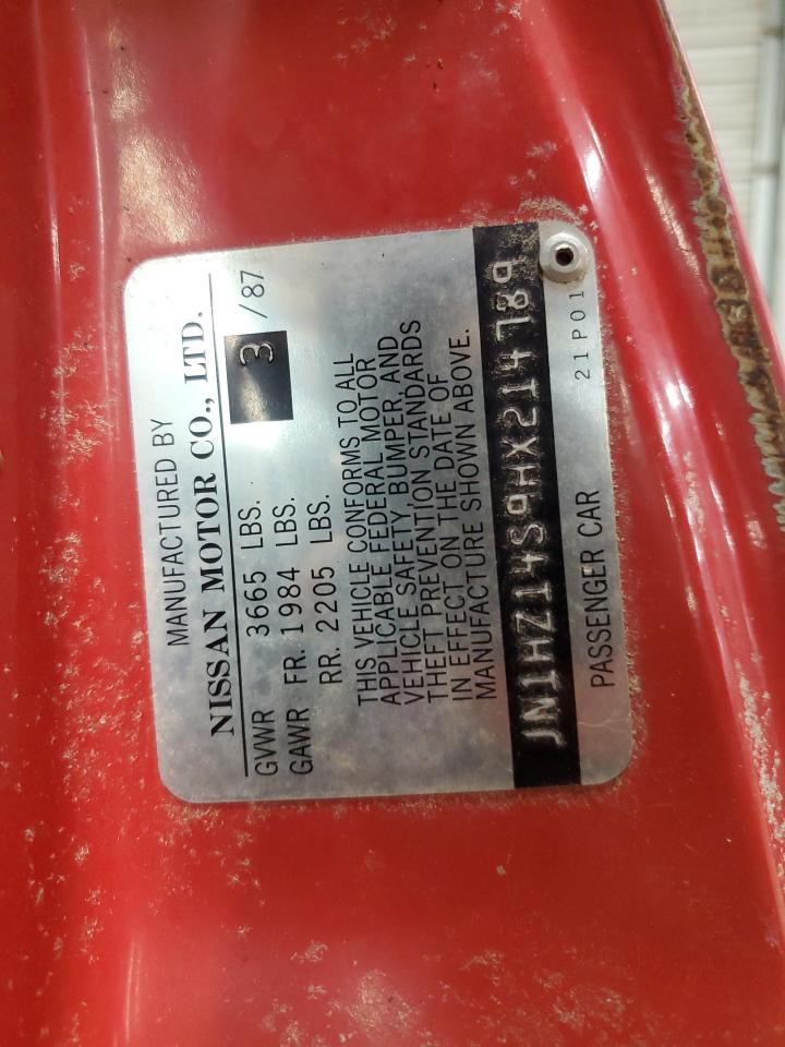 1987 Nissan 300Zx VIN: JN1HZ14S9HX214789 Lot: 67527405