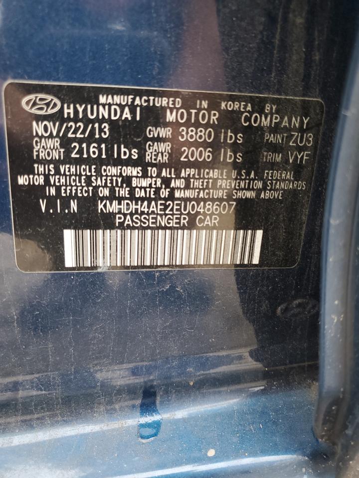 2014 Hyundai Elantra Se VIN: KMHDH4AE2EU048607 Lot: 67144465