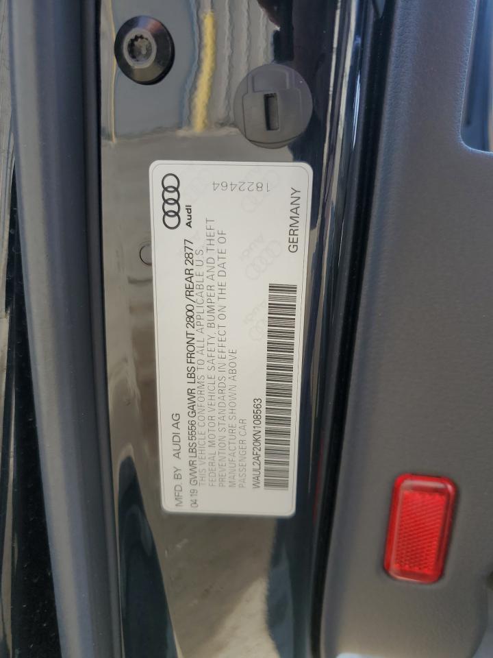 2019 Audi A6 Premium Plus VIN: WAUL2AF20KN108563 Lot: 71132615