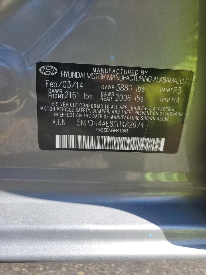2014 Hyundai Elantra Se VIN: 5NPDH4AE8EH482674 Lot: 69270075
