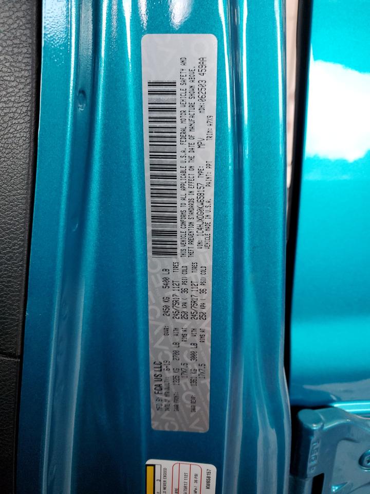 2019 Jeep Wrangler Unlimited Sport VIN: 1C4HJXDG0KW658157 Lot: 69480705