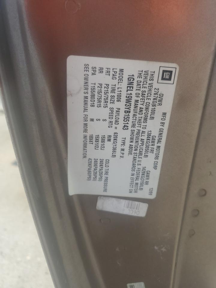 2000 Chevrolet Astro VIN: 1GNEL19W3YB155143 Lot: 67915715