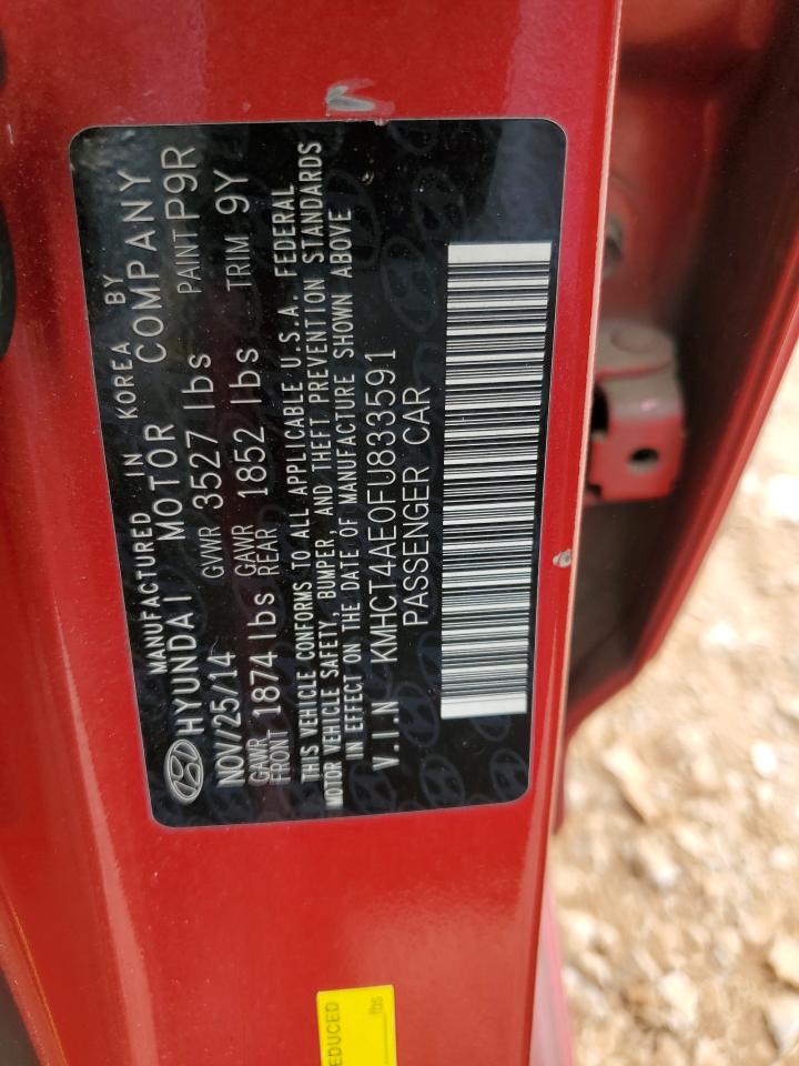 2015 Hyundai Accent Gls VIN: KMHCT4AE0FU833591 Lot: 68255315