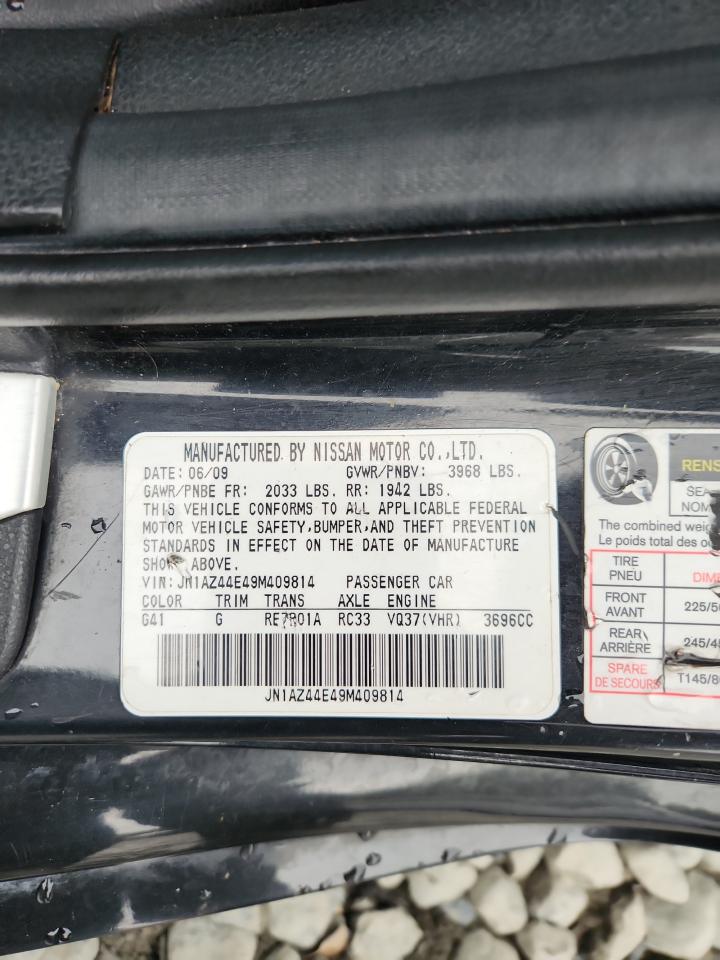2009 Nissan 370Z VIN: JN1AZ44E49M409814 Lot: 67065835