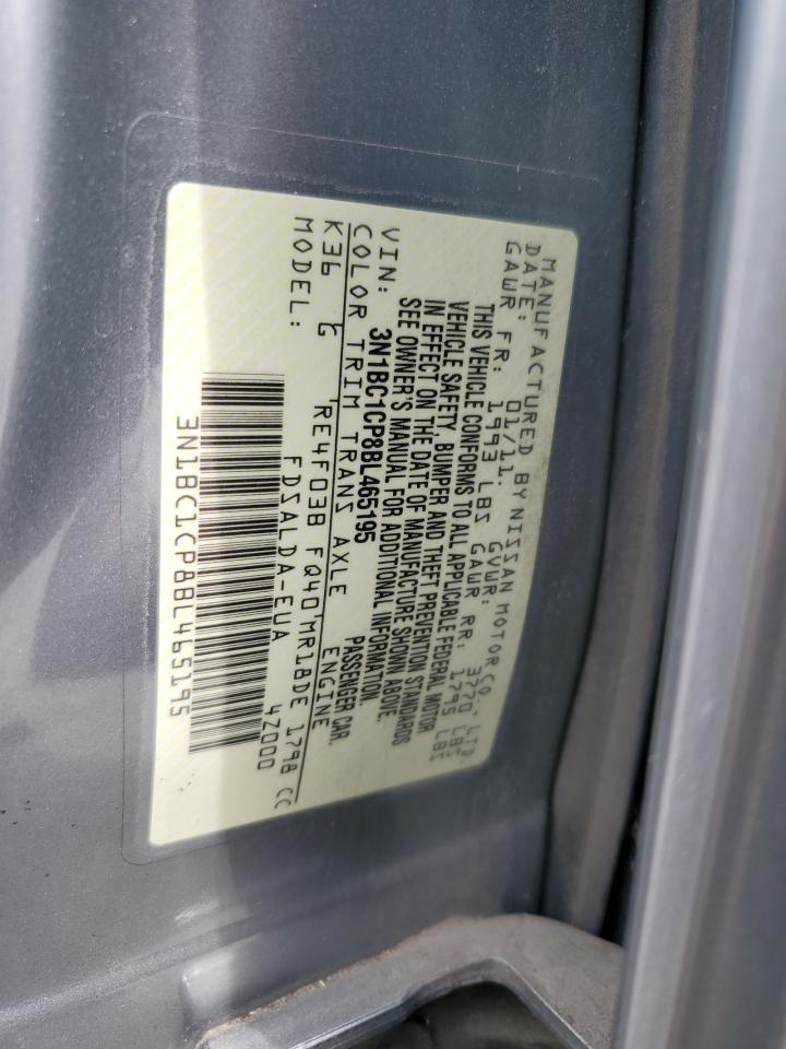 2011 Nissan Versa S VIN: 3N1BC1CP8BL465195 Lot: 70139025