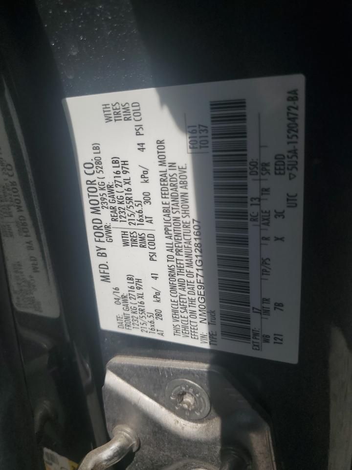 2016 Ford Transit Connect Xlt VIN: NM0GE9F71G1281607 Lot: 70680665