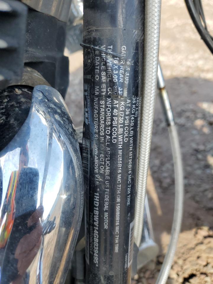 2016 Harley-Davidson Flstc Heritage Softail Classic VIN: 1HD1BWV14GB039495 Lot: 69583435