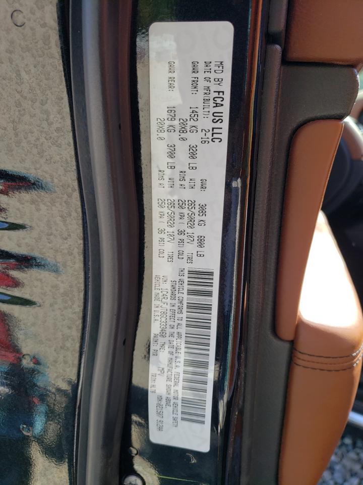 2016 Jeep Grand Cherokee Summit VIN: 1C4RJFJT8GC333460 Lot: 69375285