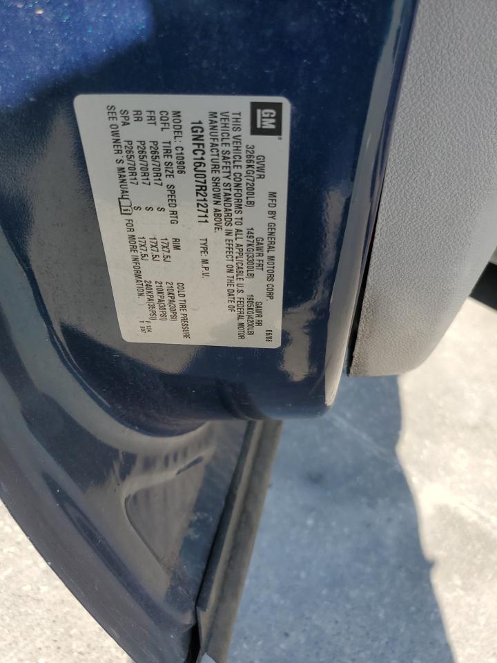 2007 Chevrolet Suburban C1500 VIN: 1GNFC16J07R212711 Lot: 68574715