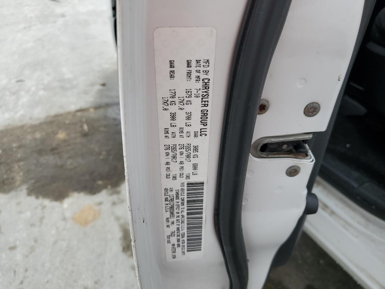 2011 Dodge Ram 1500 VIN: 1D7RB1CP8BS500551 Lot: 66891175