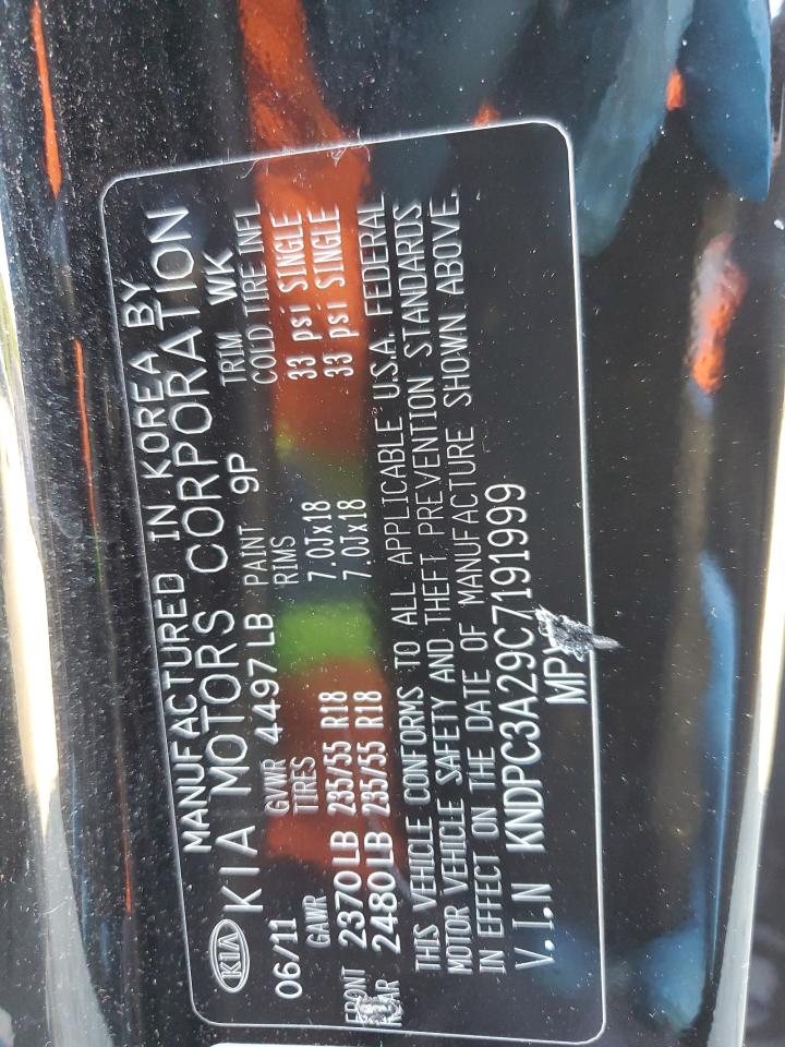 2012 Kia Sportage Ex VIN: KNDPC3A29C7191999 Lot: 69949235