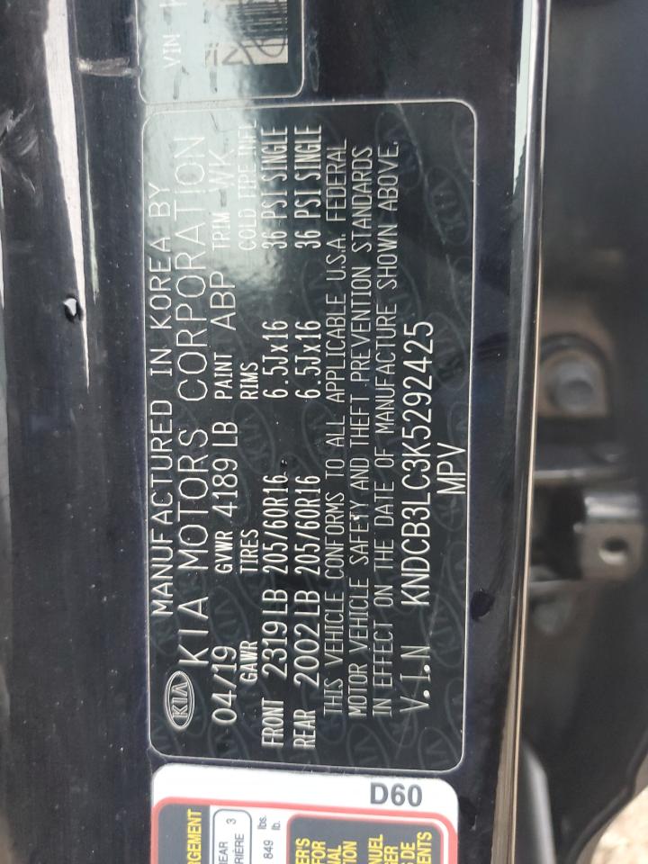 2019 Kia Niro Fe VIN: KNDCB3LC3K5292425 Lot: 69216075