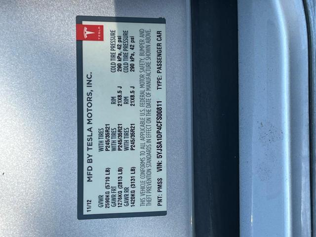 2012 TESLA MODEL S   