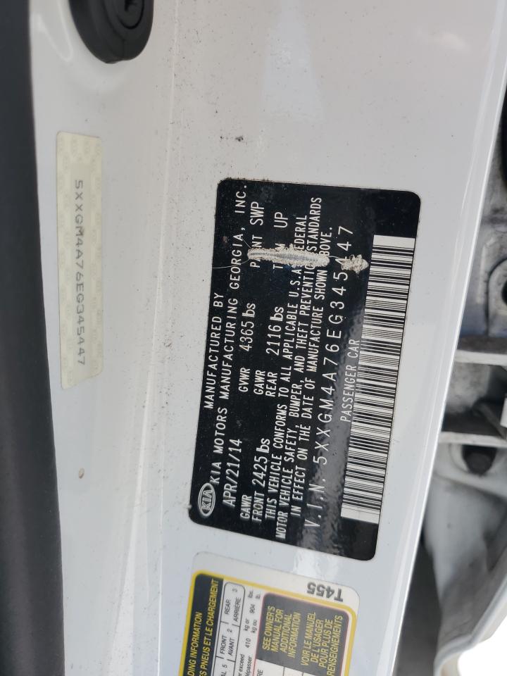 2014 Kia Optima Lx VIN: 5XXGM4A76EG345447 Lot: 68881925