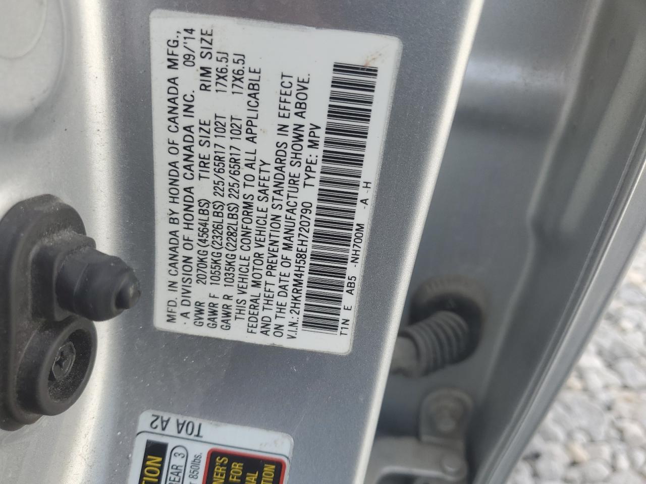 2014 Honda Cr-V Ex VIN: 2HKRM4H58EH720790 Lot: 70889305