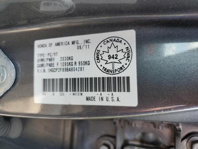 2011 HONDA ACCORD EXL  