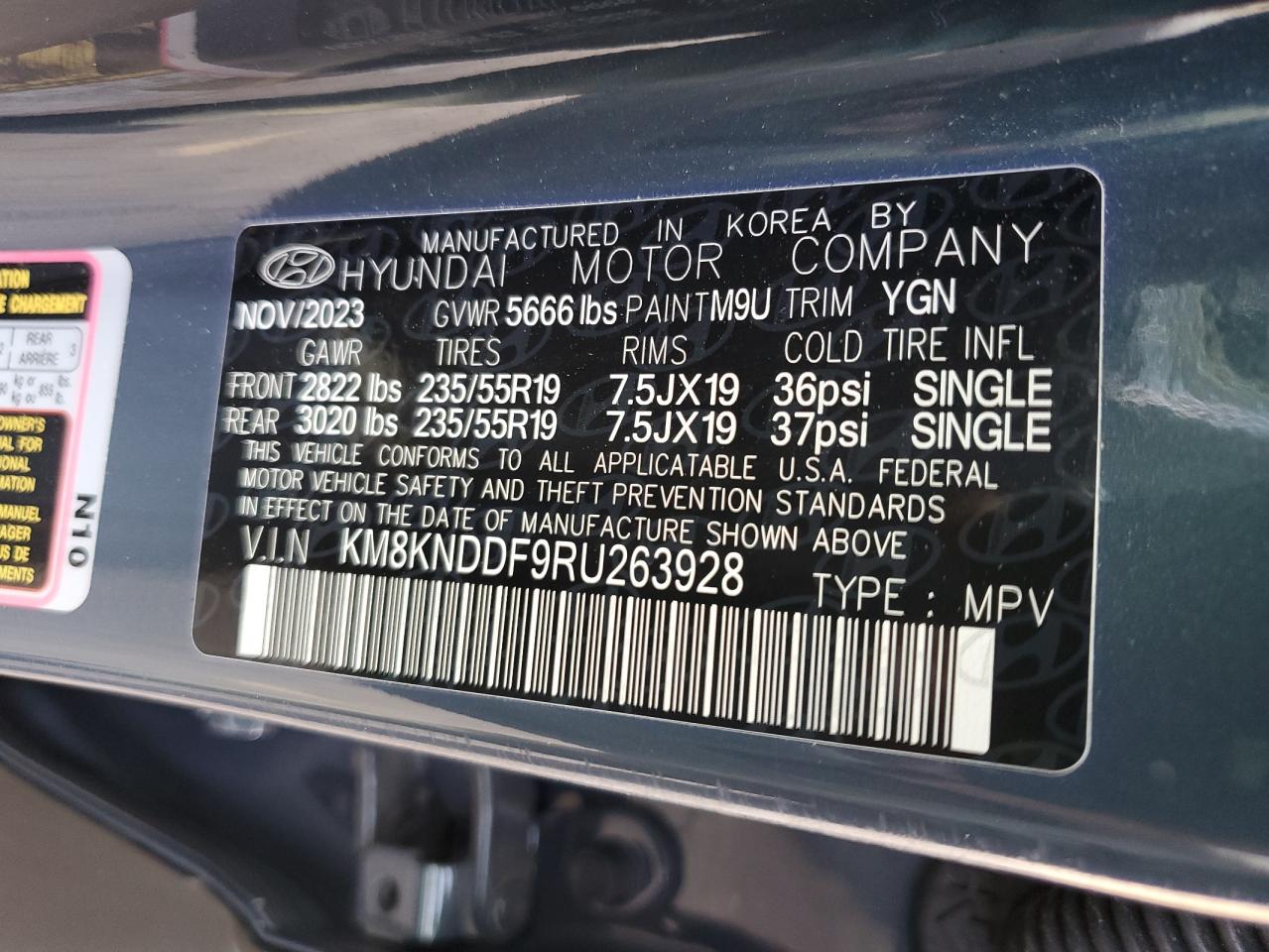 2024 Hyundai Ioniq 5 Sel VIN: KM8KNDDF9RU263928 Lot: 69079545