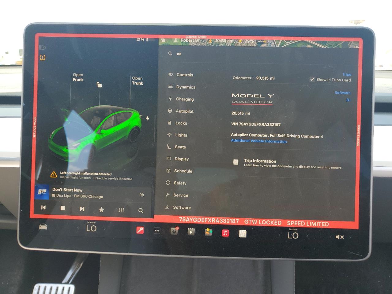 2024 Tesla Model Y VIN: 7SAYGDEFXRA332187 Lot: 68275295