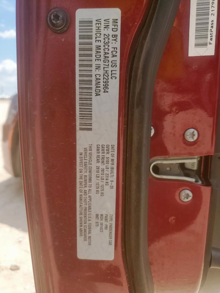 2020 Chrysler 300 Touring VIN: 2C3CCAAG7LH229964 Lot: 67230685