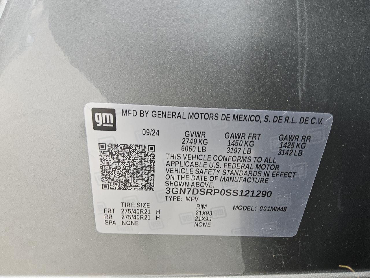 2025 Chevrolet Equinox Rs VIN: 3GN7DSRP0SS121290 Lot: 67999185