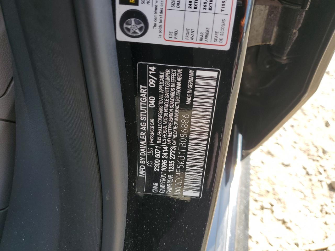 2015 Mercedes-Benz E 350 VIN: WDDHF5KB1FB086886 Lot: 67758815