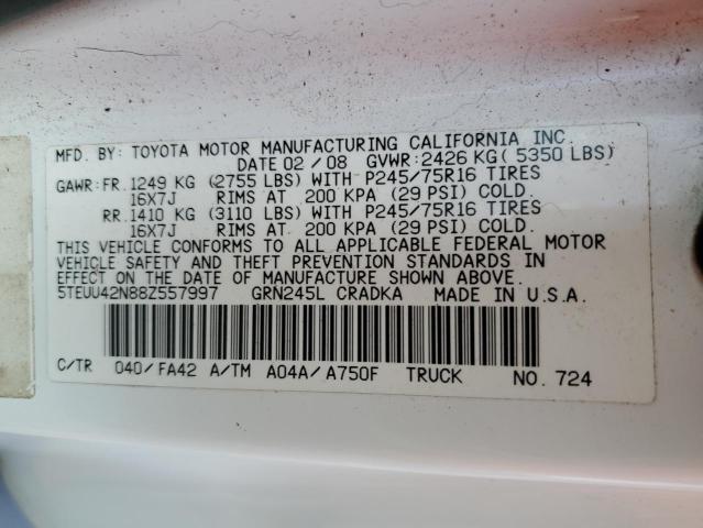 2008 TOYOTA TACOMA ACCESS CAB