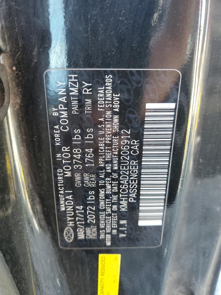 2014 Hyundai Veloster VIN: KMHTC6AD2EU206912 Lot: 86706485