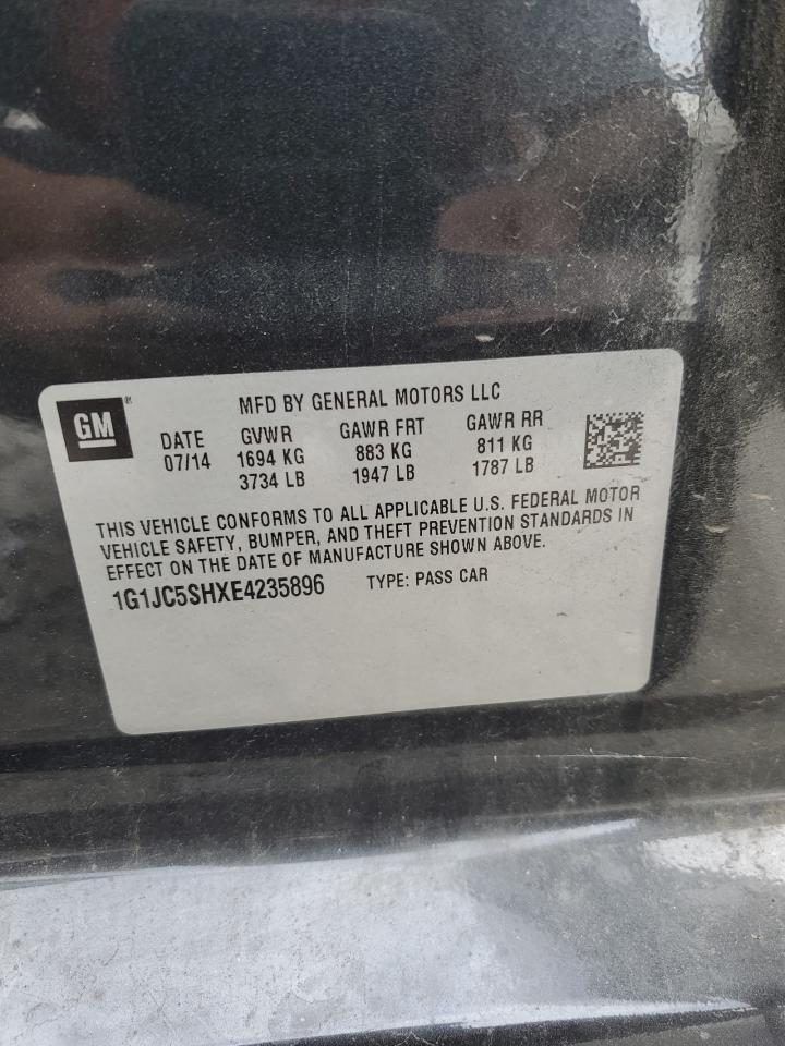 2014 Chevrolet Sonic Lt VIN: 1G1JC5SHXE4235896 Lot: 67793035