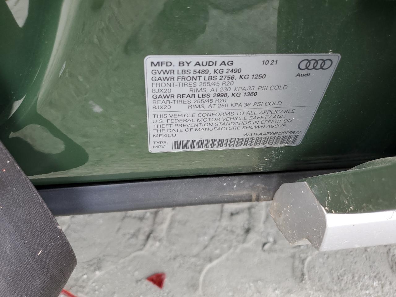 2022 Audi Q5 Prestige 45 VIN: WA1FAAFY9N2026970 Lot: 69314565