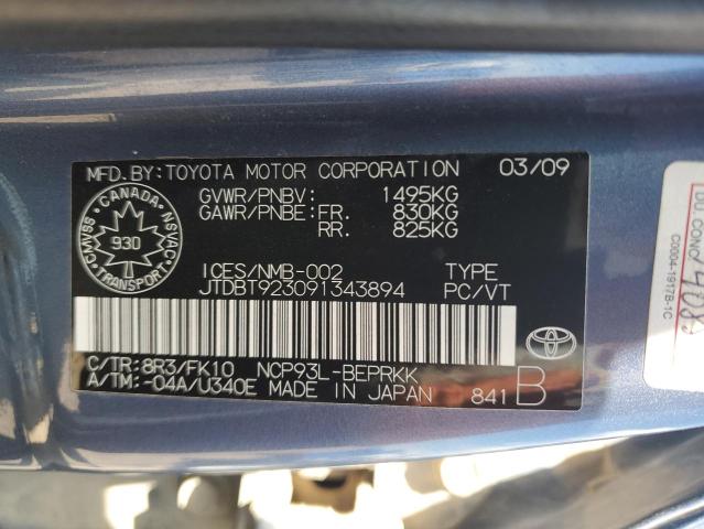 2009 TOYOTA YARIS   