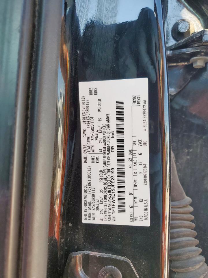 2018 Ford F150 Supercrew VIN: 1FTFW1E15JFE23199 Lot: 67724885