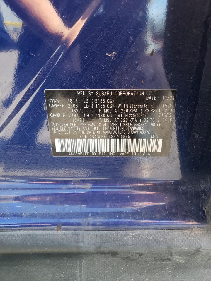 2025 Subaru Crosstrek Sport VIN: 4S4GUHF63S3700945 Lot: 71266485